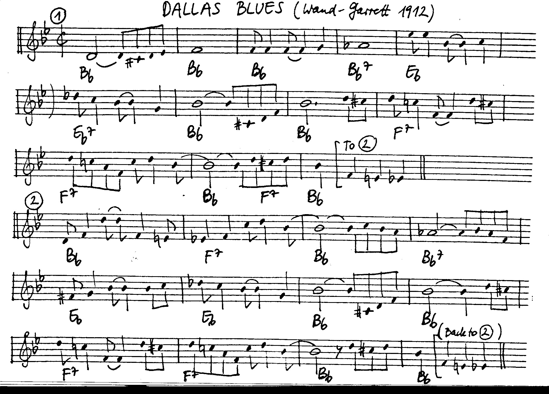 dallas blues leadsheet – book us for your next 20s or gatsby event